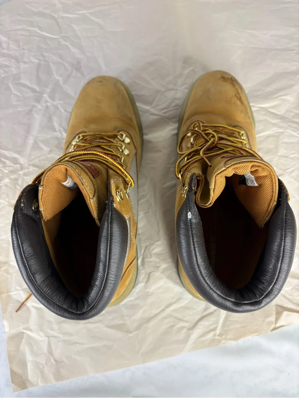 Timberland Tan and Dark Brown Work Boots